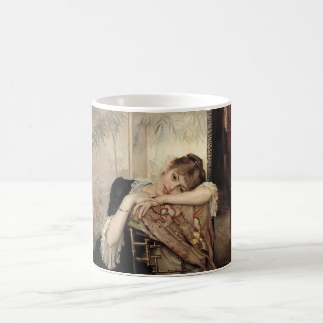 Taza De Café Virginie (La mujer parisina) (de Albert Edelfelt) (Centro)