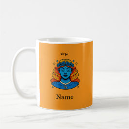 Taza De Café Virgo Diosa Celestial - Arte Estético del Zodiaco