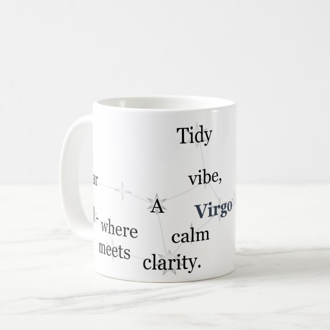 Taza De Café Virgo Divertido e inspirador Diseño para uso diari (Anverso izquierdo)
