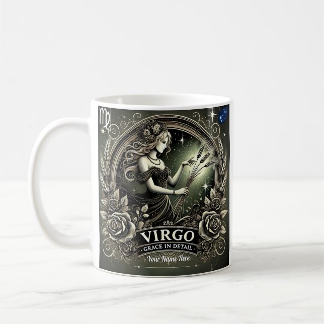 Taza De Café Virgo "Grace in Detail" Zodiac Mug (Izquierda)