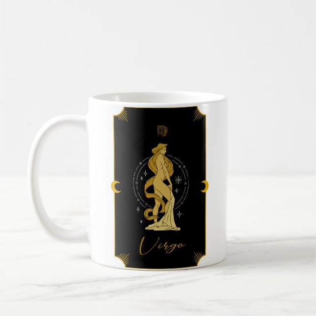 Taza De Café Virgo Saucy Rótulos Astrológica Mug (Izquierda)
