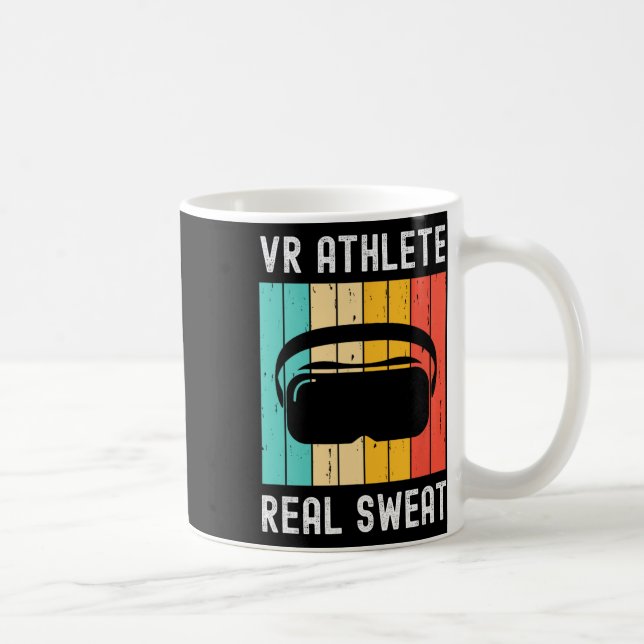 Taza De Café Virtual Reality Athlete Geek Gamer Retro Vr Gaming (Derecha)