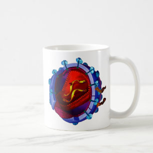 Taza De Café Virus del VIH (caridad del VIH/del SIDA)