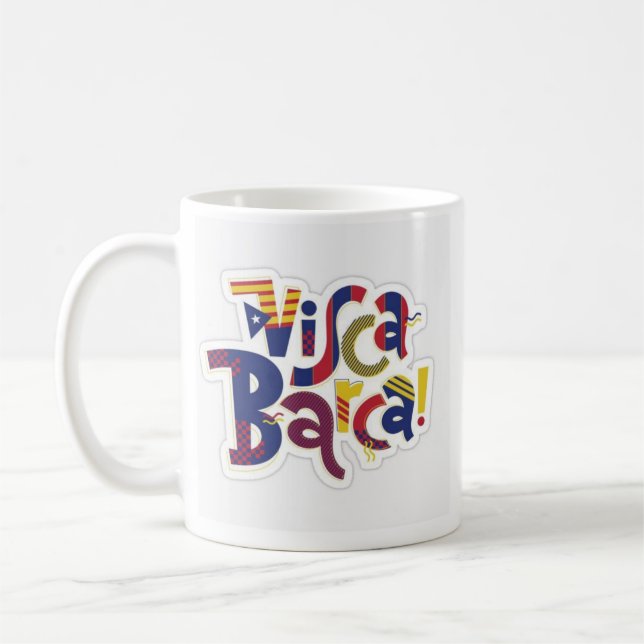 Taza de café Visca Barça Regalo para fanáticos del (Izquierda)