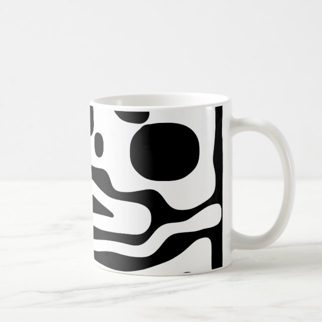 Taza De Café Vise Grip: Resumen en blanco y negro (Derecha)
