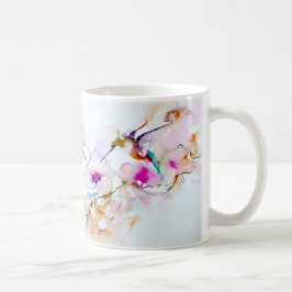 Taza De Café "Vision en" la impresión rosada del colibrí