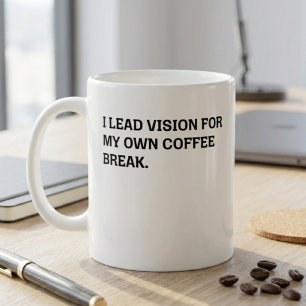 Taza De Café Visión Líder Descanso Café Humor Sarcástico Oficin