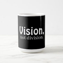 Taza de café visión, no división