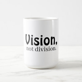 Taza De Café Visión, no división blanca
