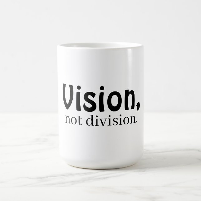 Taza De Café Visión, no división blanca (Centro)
