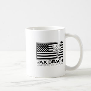 Taza De Café Visita Jacksonville Florida Vacation Usa Flag Palm