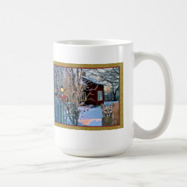 Taza De Café Visitantes de la Nochebuena (puma y cuervo)