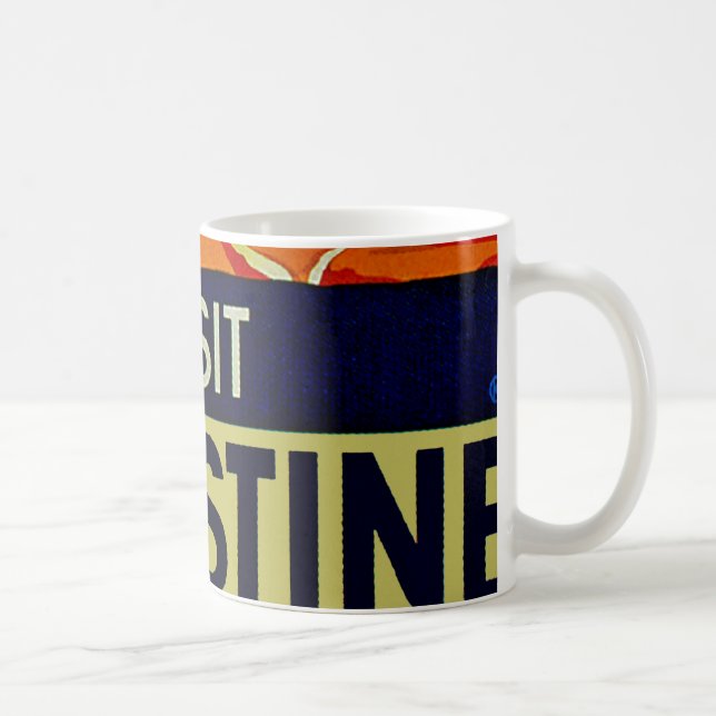 Taza De Café Visitar texto de Palestina (Derecha)