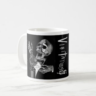 Taza De Café Visitas Comic Book Singing Skull