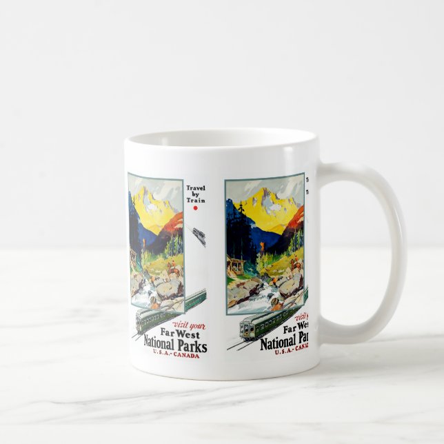 Taza De Café Visite sus parques nacionales del extremo oeste (Derecha)