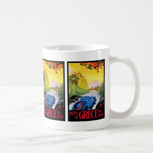 Taza De Café Visitez La Grece en Auto (Derecha)