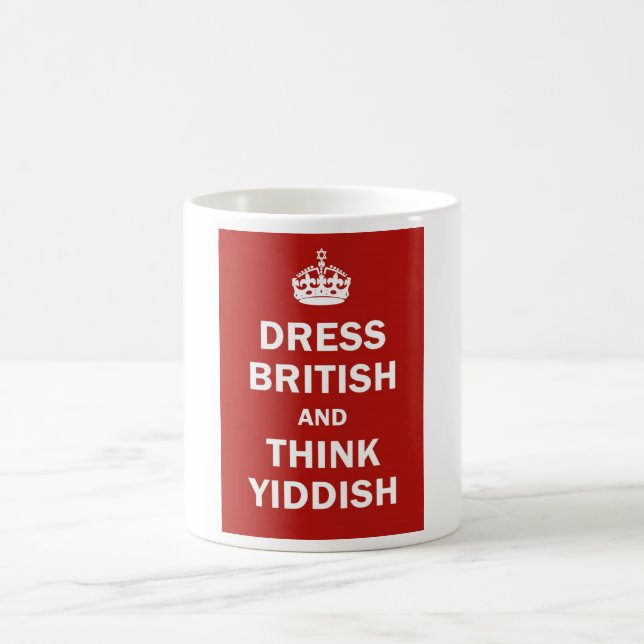 Taza De Café Vista a Británicos y piense el Yiddish (Centro)