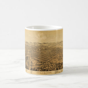 Taza De Café Vista aérea de Kalamazoo, Michigan (1874)