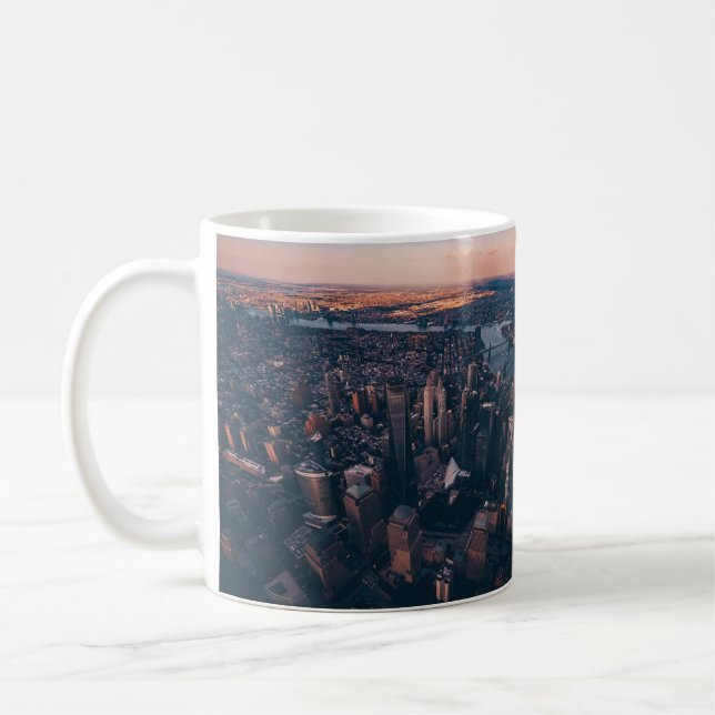 Taza De Café Vista aérea de NYC (Izquierda)