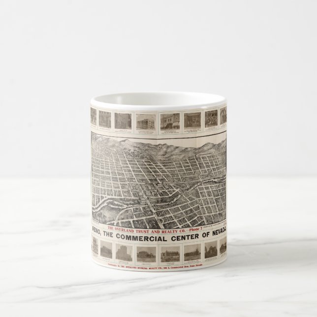 Taza De Café Vista aérea de Reno, Nevada (1907) (Centro)