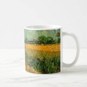 Taza De Café Vista de Arles con irlandeses por Vincent van Gogh