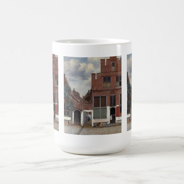 Taza De Café Vista de casas en Delft la pequeña calle (Centro)