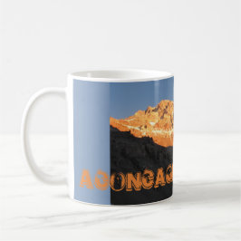Taza De Café Vista de la Cumbre del Sol, Monte Aconcagua, Argen