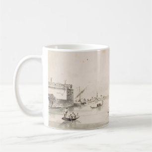 Taza De Café Vista de la isla de Burano en Veneto