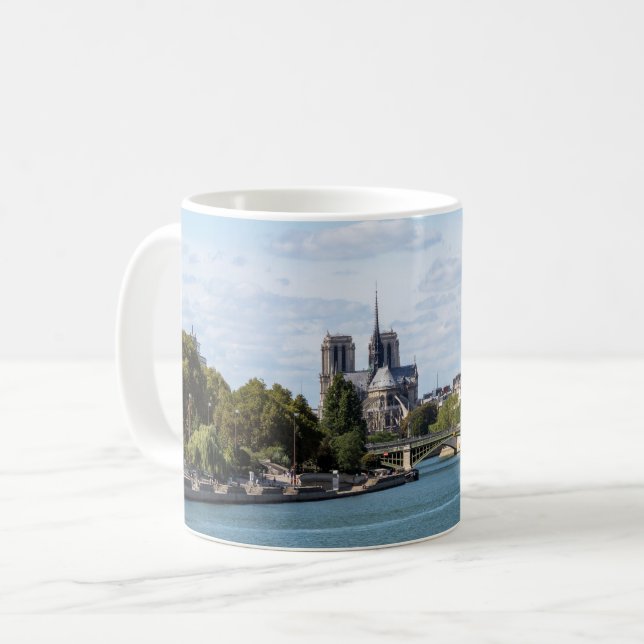 Taza De Café Vista de Notre Dame de París desde Pont d'Austerli (Anverso izquierdo)