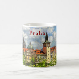 Taza De Café Vista de Praga de la isla de Streletsky