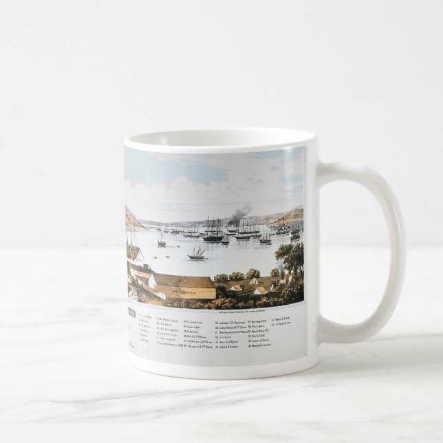 Taza De Café Vista de San Francisco, 1849 (Derecha)