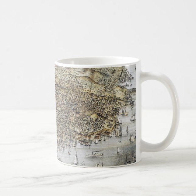 Taza De Café Vista de San Francisco, 1878 (Derecha)