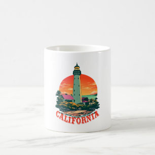 Taza De Café Vista de sol del faro de California