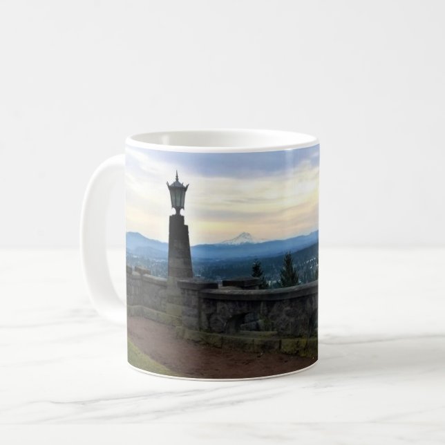 Taza De Café Vista del Monte Hood, Portland, Oregón (Anverso izquierdo)
