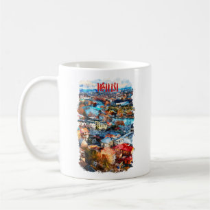 Taza De Café Vista del paisaje urbano de Tiflis Georgia
