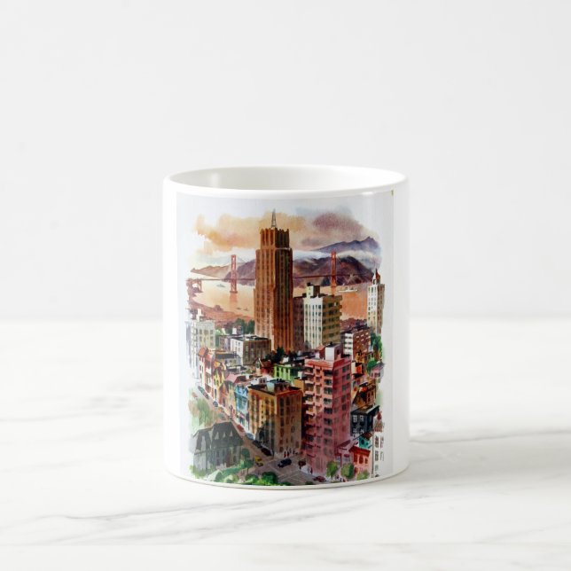 Taza De Café Vista del puente Golden Gate de San Francisco (Centro)