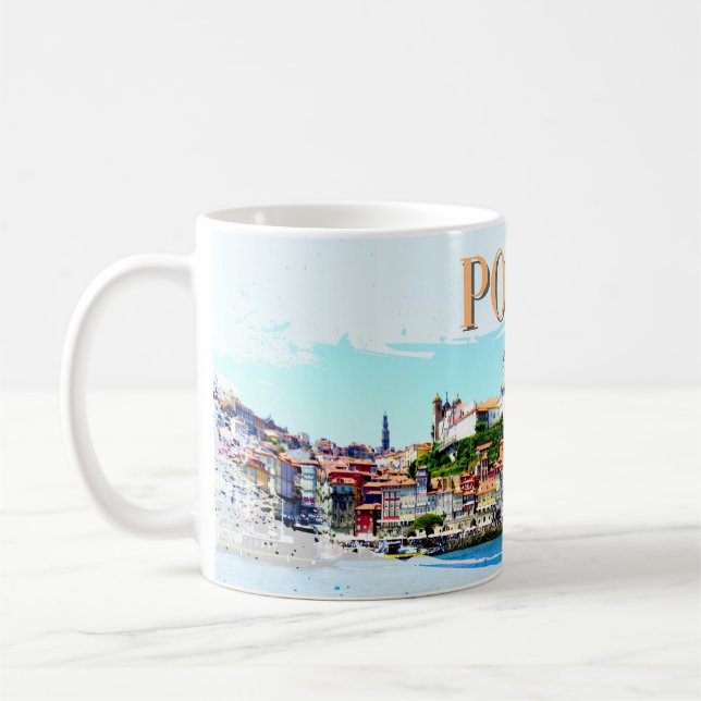 Taza De Café Vista del rio Douro porto portugal (Izquierda)