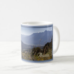 Taza De Café Vista del Valle de Aosta, Italia