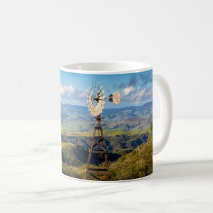 Taza De Café Vista desde la cima de las montañas