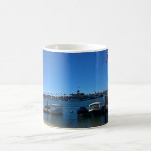 Taza De Café Vista desde la isla de Balboa, Newport Beach, Cali