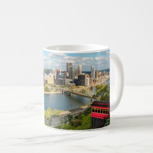 Taza De Café Vista Incline de Pittsburgh Pennsylvania Duquesne  (Anverso derecho)
