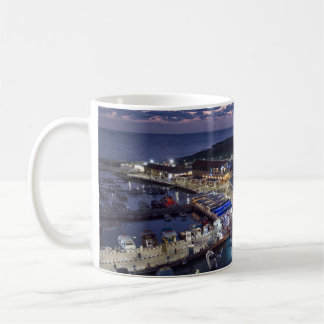 Taza De Café Vista nocturna de Paphos del puerto por Paphos Lif