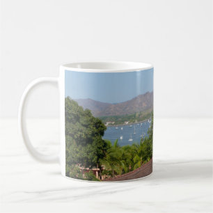Taza De Café Vista panorámica de la playa de Flamingo, Costa Ri