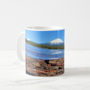 Taza De Café Vista submarina del lago Little Lava, Oregón