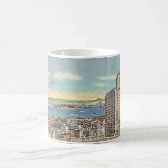 Taza De Café Vista Vintage de San Francisco (Centro)