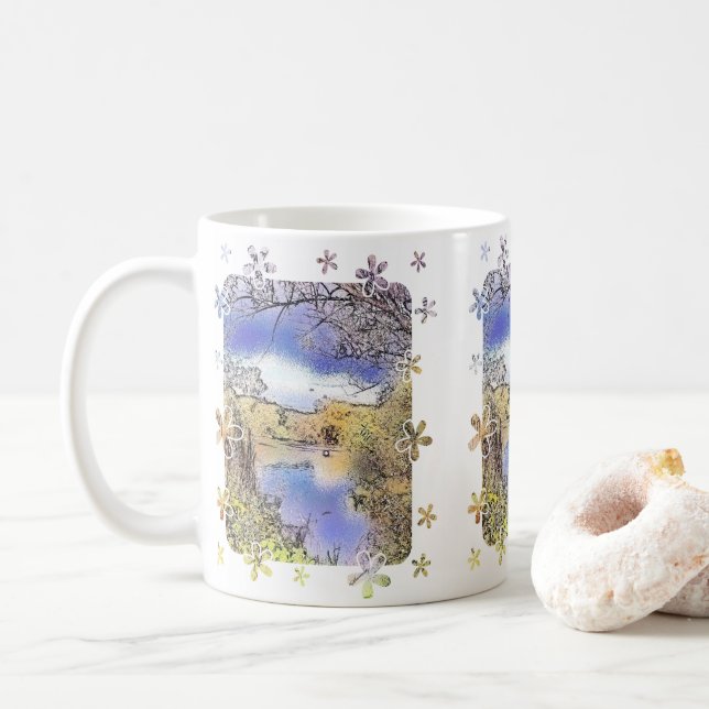 TAZA DE CAFÉ VISTAS DE INGLATERRA (Con donut)