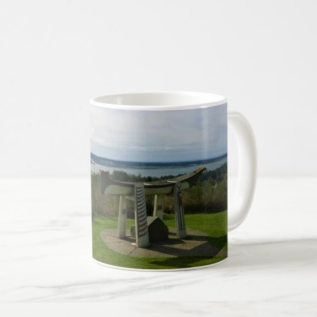 Taza De Café Vistas desde la columna de Astoria, Oregón (Anverso derecho)