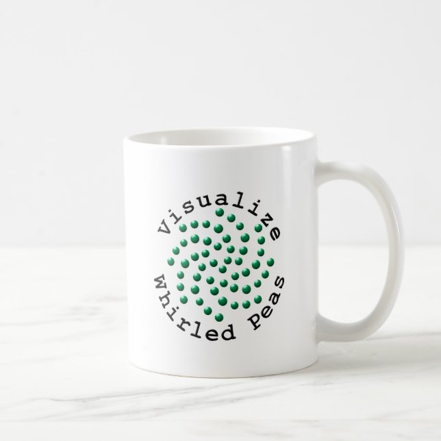 Taza De Café Visualice los guisantes girados 2 (Derecha)