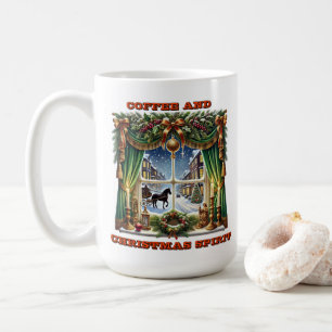 Taza De Café Visualización de la ventana Navidades festivos