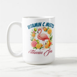 Taza De Café Vitamin C Meets Vitamin Sea-Tropical Flamingo Citr